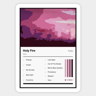 Holy Fire Tracklist Sticker